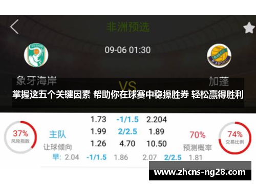 掌握这五个关键因素 帮助你在球赛中稳操胜券 轻松赢得胜利